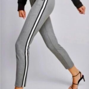 Zara Gray Women's Pants with Side Stripe